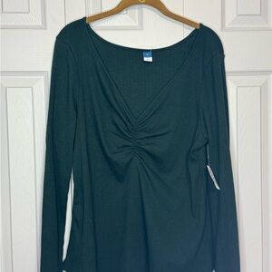 Old Navy Deep Green Long Sleeve Top
